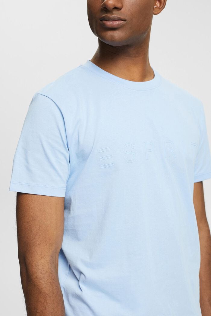 Jersey T-shirt met logoprint, LIGHT BLUE, detail image number 0