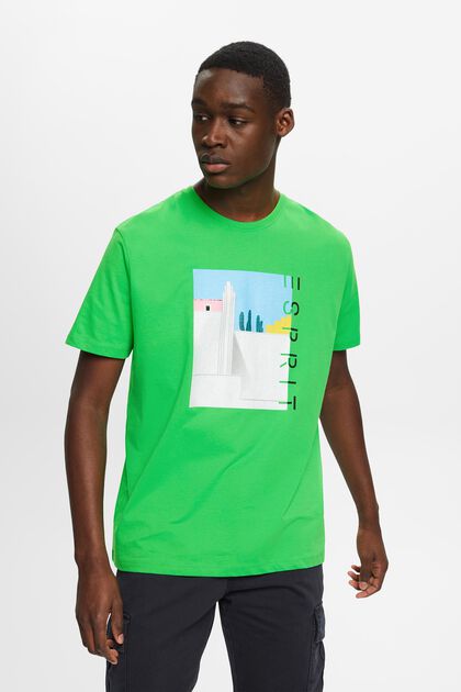 Katoenen T-shirt met print op de voorkant