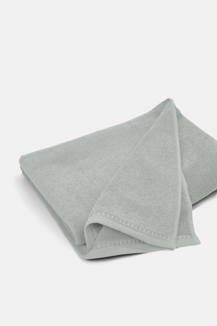 À teneur en TENCEL™ : le lot de 3 serviettes en tissu éponge, STONE, detail image number 4