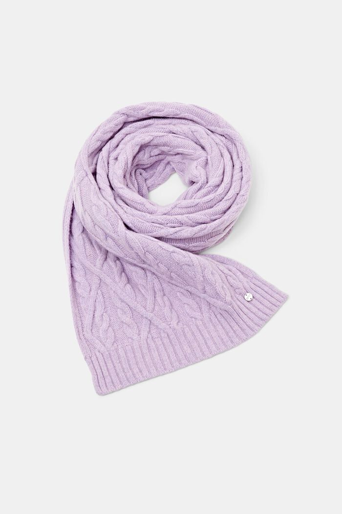 Coffret-cadeau bonnet et écharpe en laine mélangée, LAVENDER, detail image number 1