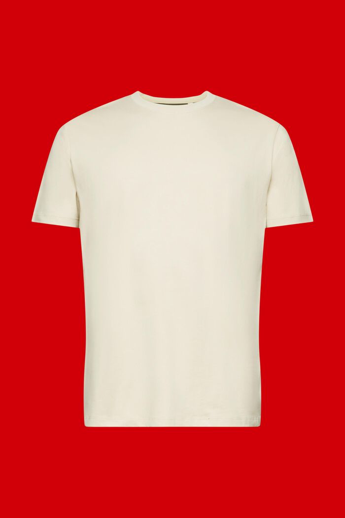 T-shirt en coton bicolore, LIGHT TAUPE, detail image number 6
