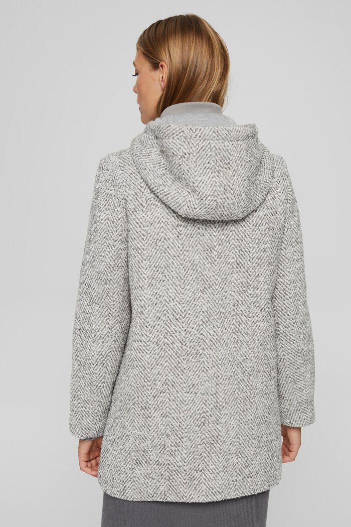À teneur en laine recyclée : le manteau à chevrons, LIGHT GREY, detail image number 3