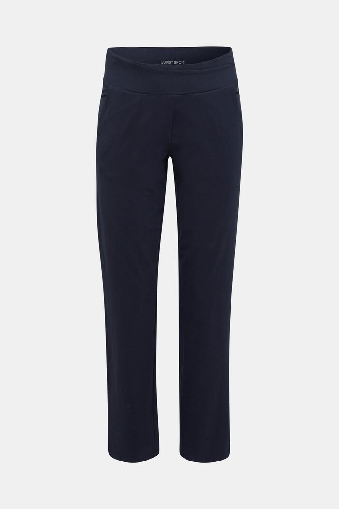 Jersey broek van organic cotton, NAVY BLUE, detail image number 0