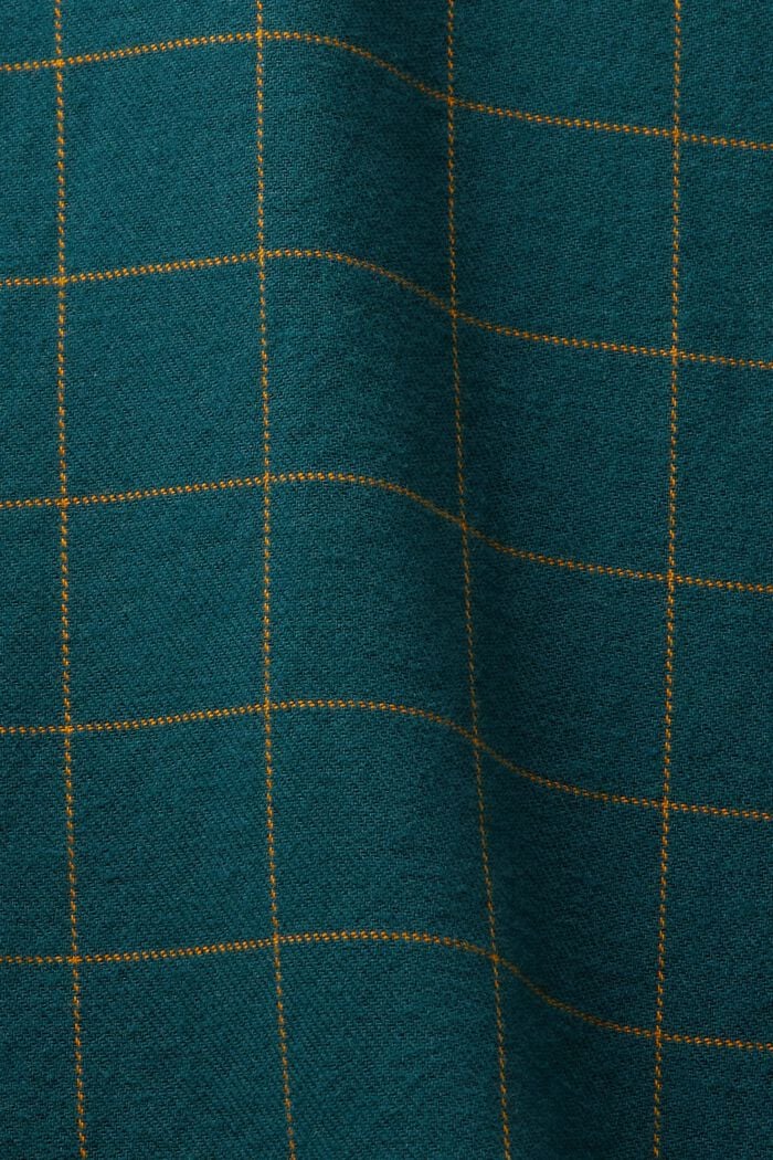 Geruit regular fit-overhemd van flanel, EMERALD GREEN, detail image number 5