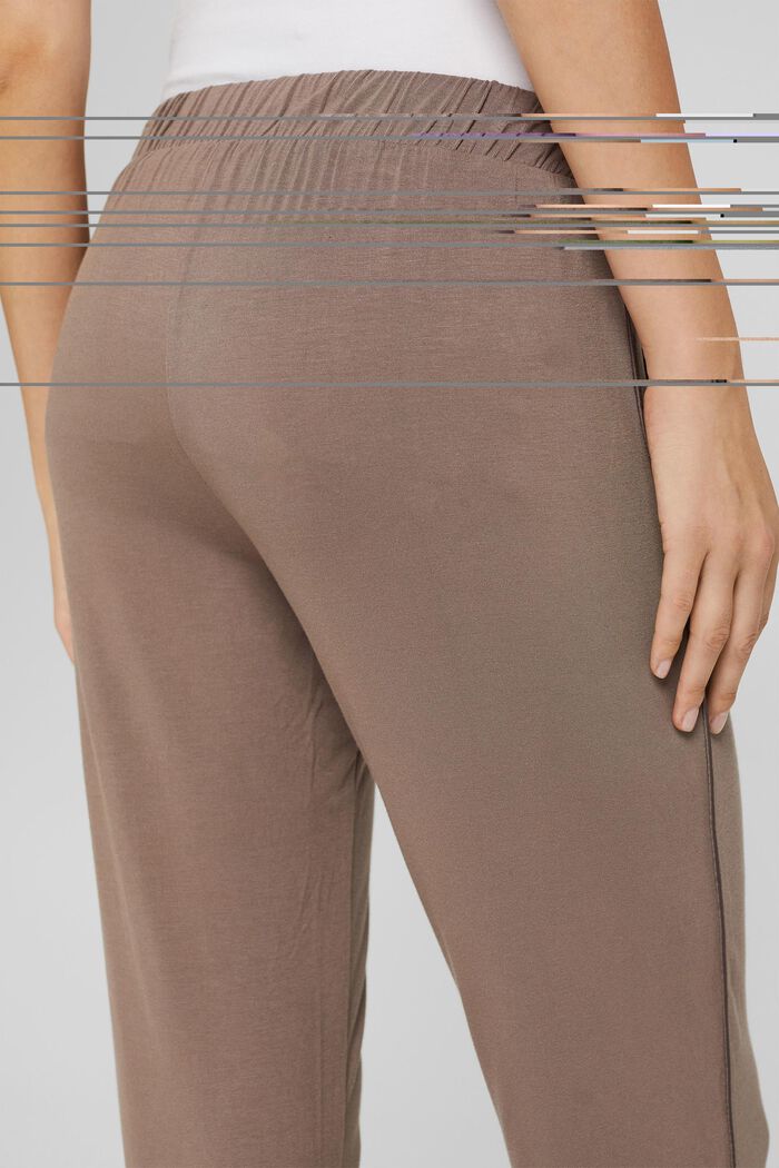Pantalon de pyjama orné de satin, LENZING™ ECOVERO™, TAUPE, detail image number 2