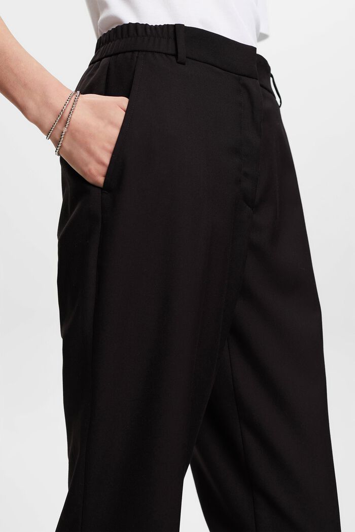 Pantalon taille haute à jambes larges, BLACK, detail image number 2
