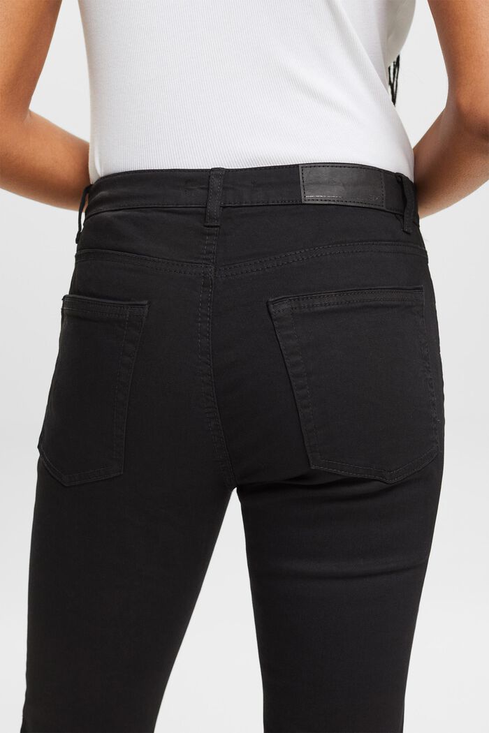 Pantalon corsaire en coton bio, BLACK, detail image number 3