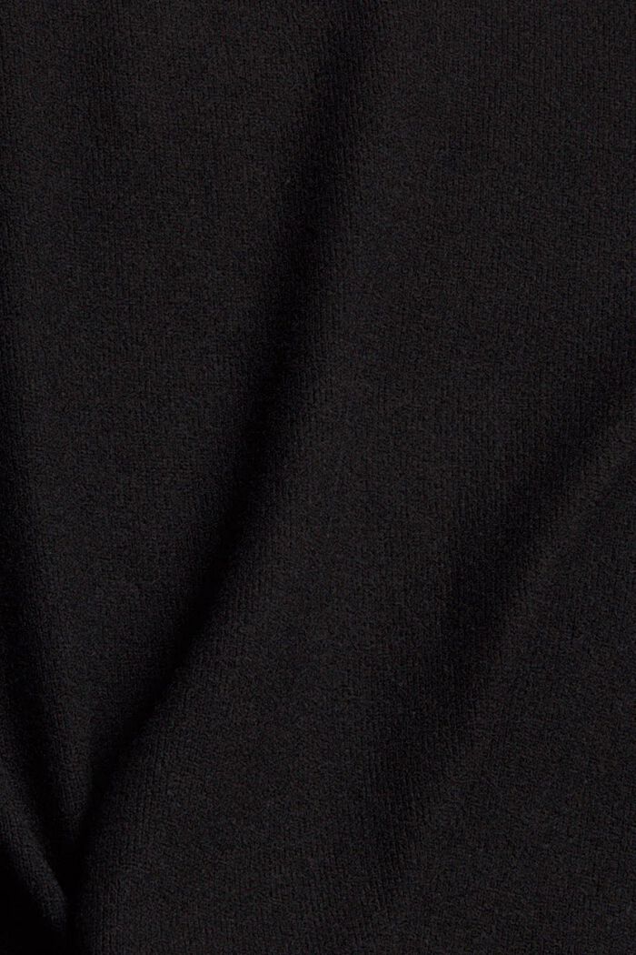 T-shirt à manches longues orné de détails en dentelle, BLACK, detail image number 4
