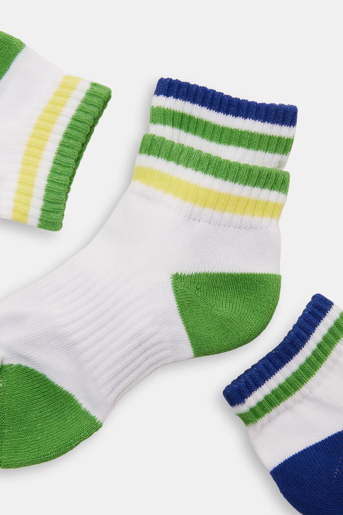 Lot de 2 chaussettes de sport aux touches colorées, BLUE/GREEN, detail image number 1
