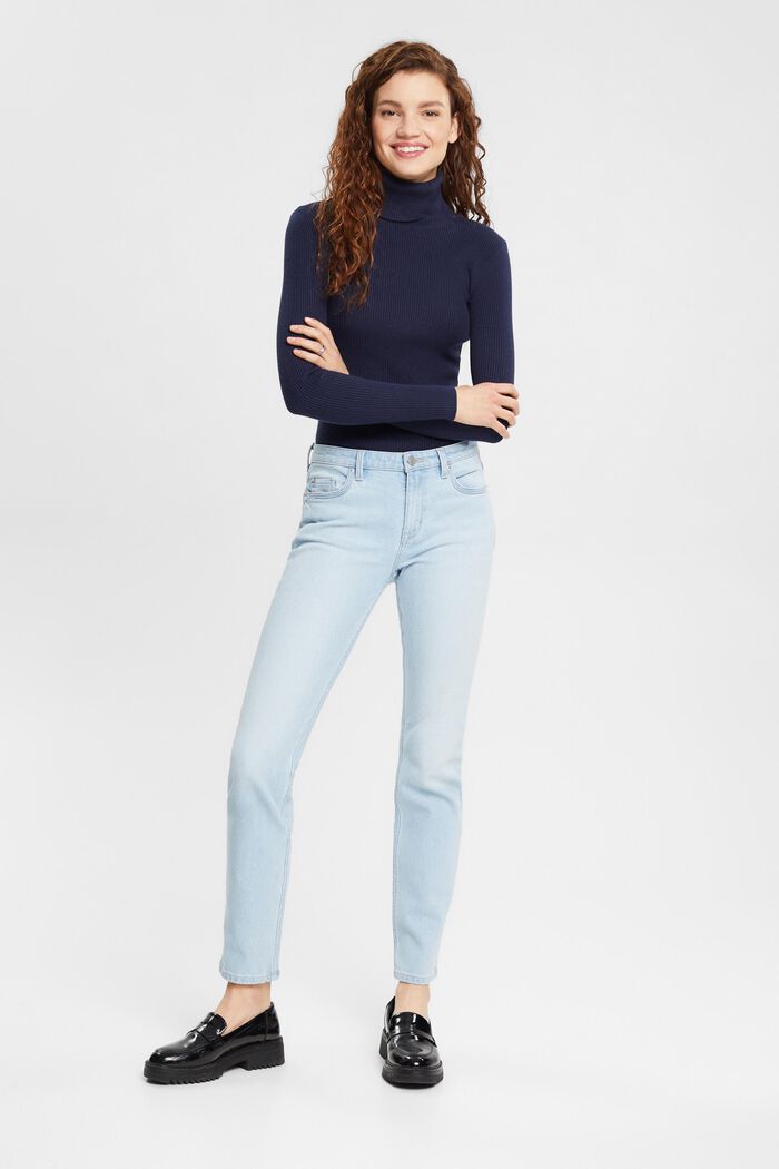 Jeans met rechte pijpen, BLUE BLEACHED, detail image number 4