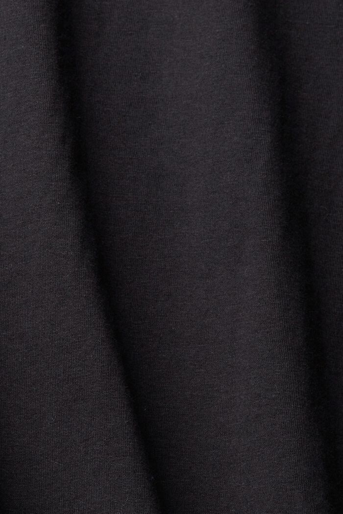 Jersey T-shirt met print op het voorpand, BLACK, detail image number 1