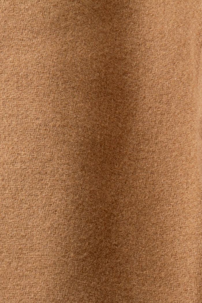 Mantel van een wolmix met afneembare capuchon, CAMEL, detail image number 4
