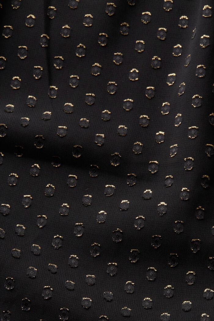 Blouse met V-hals en gouden spikkels, BLACK, detail image number 5