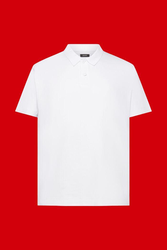 Poloshirt van pimakatoen, WHITE, detail image number 5