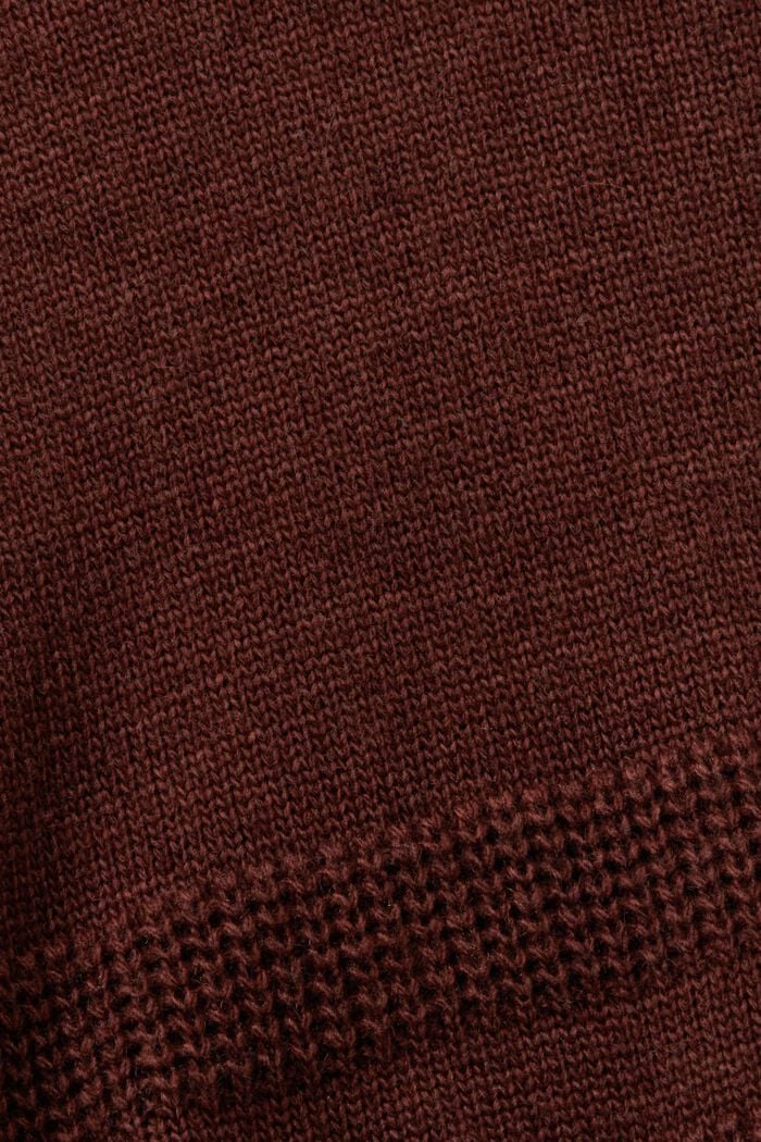 Boxy sweater met ronde hals, BROWN, detail image number 5