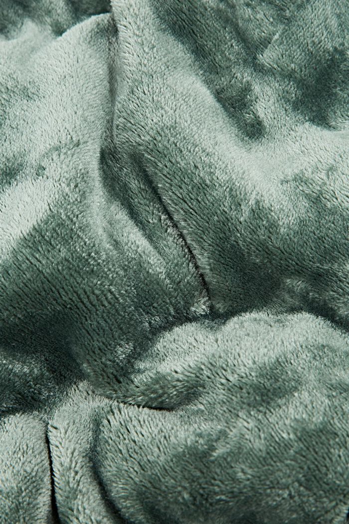 Plaid van fleece, DARKGREEN, detail image number 1
