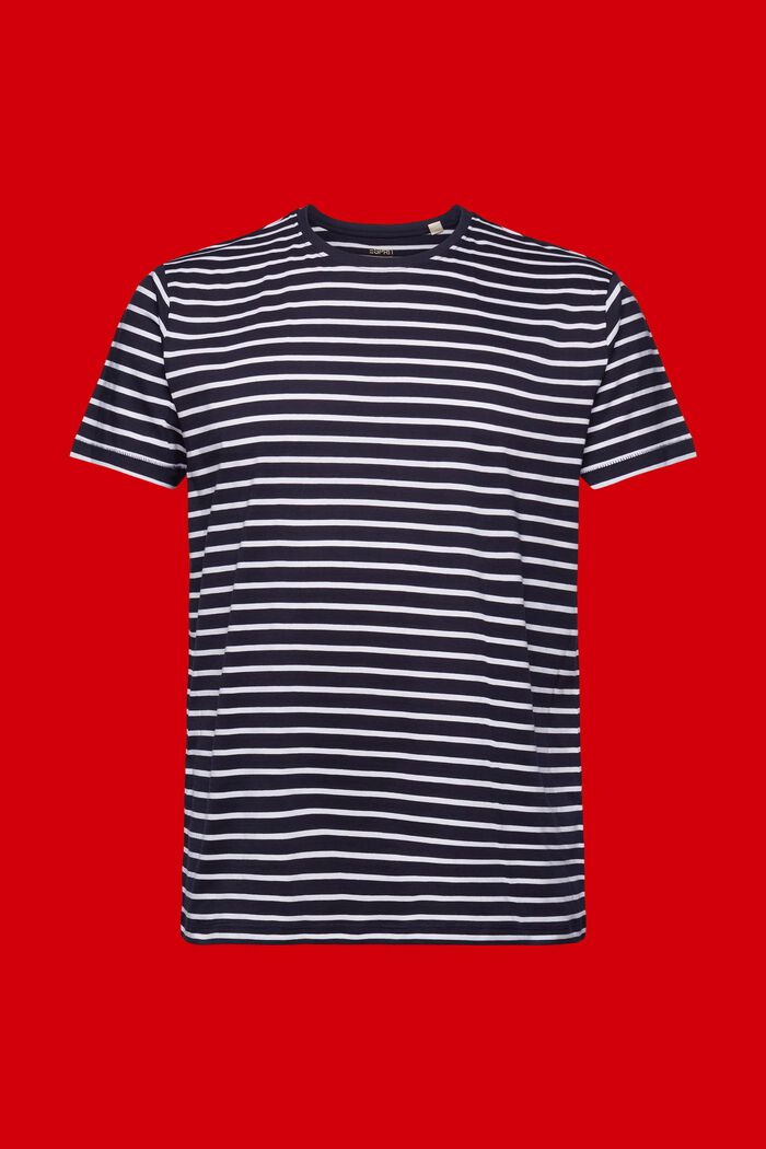 T-shirt en jersey rayé, 100 % coton, NAVY, detail image number 6