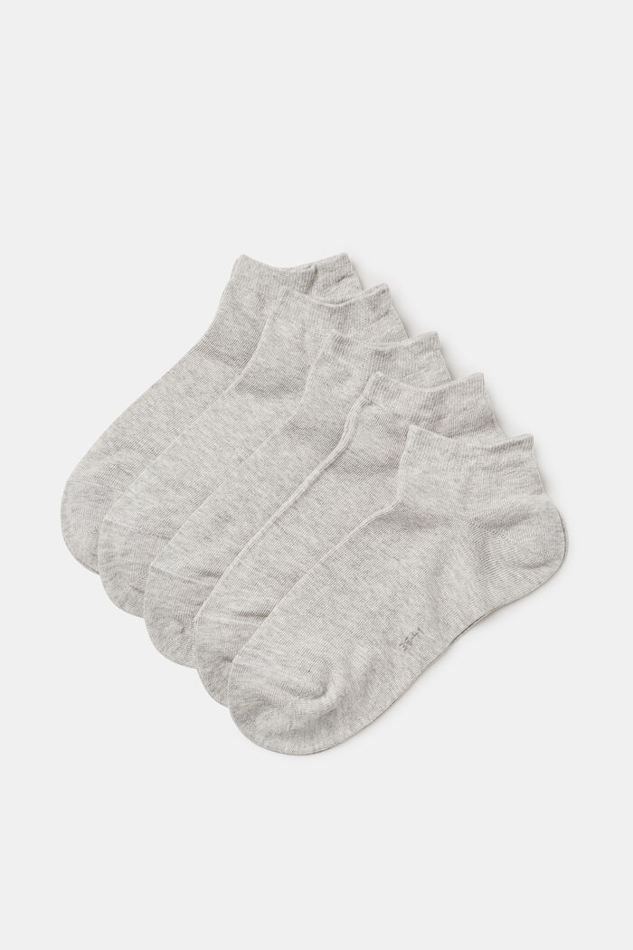 Set van vijf paar sokken van een katoenmix, STORM GREY, detail image number 0