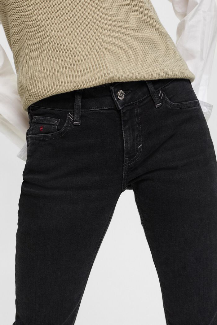 Slim jeans met hoge taille, BLACK RINSE, detail image number 1