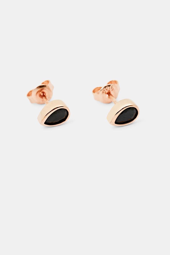 Clous d’oreilles argent sterling et zircon, ROSEGOLD, detail image number 0