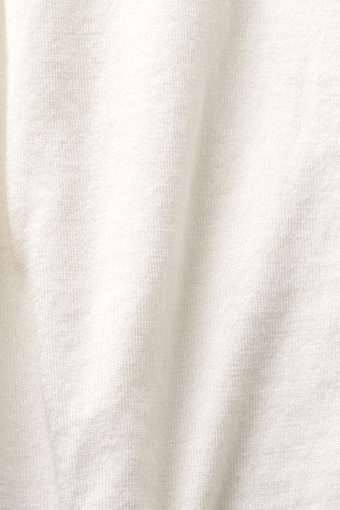 Two-tone trui met korte mouwen, OFF WHITE, detail image number 5