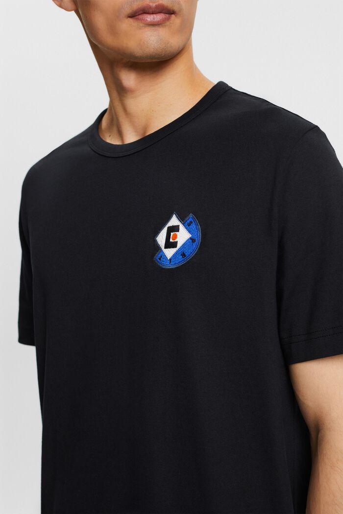 T-shirt met grafisch logo, BLACK, detail image number 3