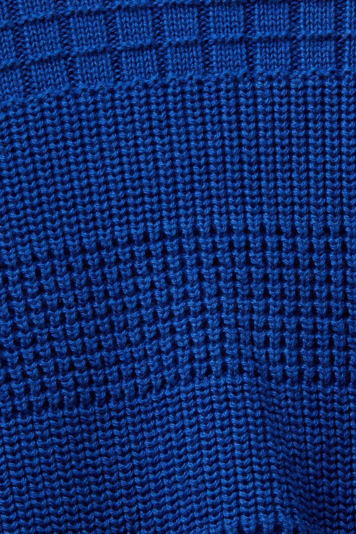 Pull-over texturé à col rond, BRIGHT BLUE, detail image number 5