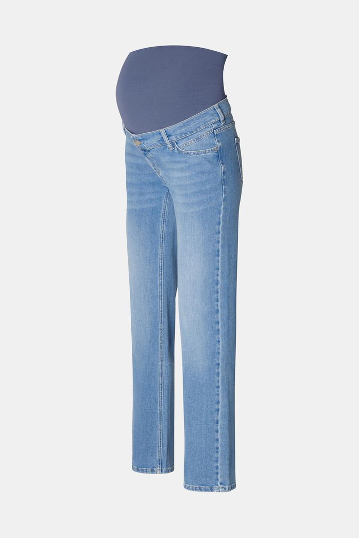 Jeans met rechte pijpen en band over de buik