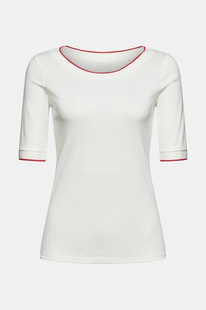 T-shirt van 100% organic cotton, OFF WHITE, overview