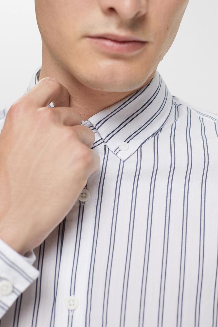 Chemise à col boutonné rayée, WHITE, detail image number 2