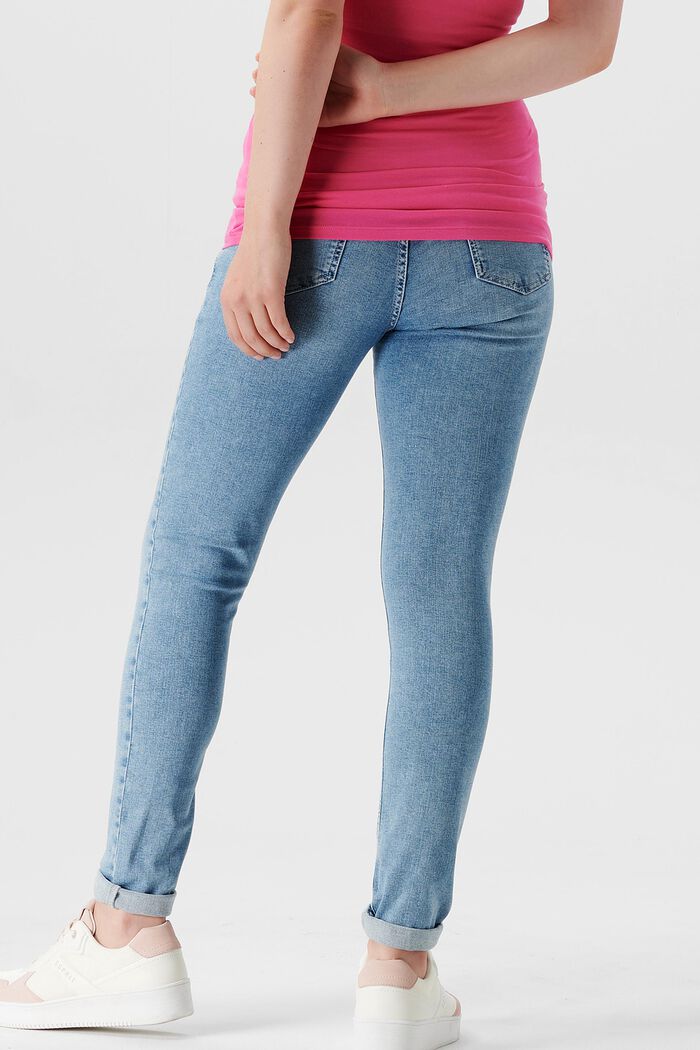 Skinny fit-jeans met band over de buik, LIGHT WASHED, detail image number 1