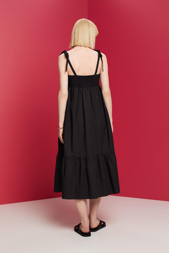 Midi-jurk met borduursel, LENZING™ ECOVERO™, BLACK, detail image number 3