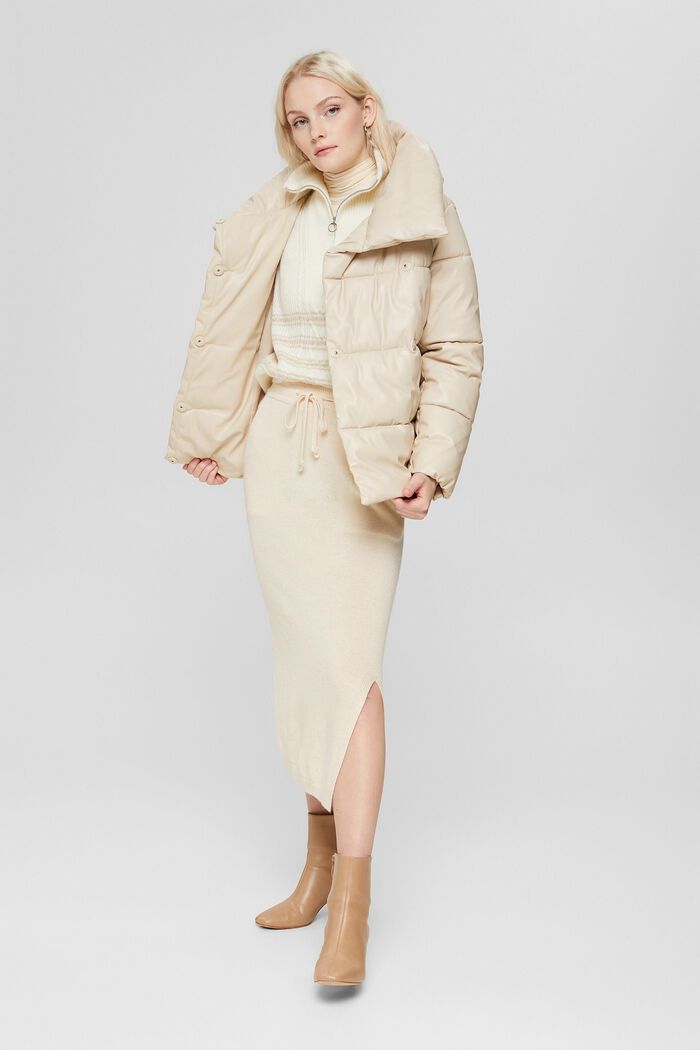 À teneur en laine et cachemire : jupe longueur midi en maille, ICE, detail image number 1
