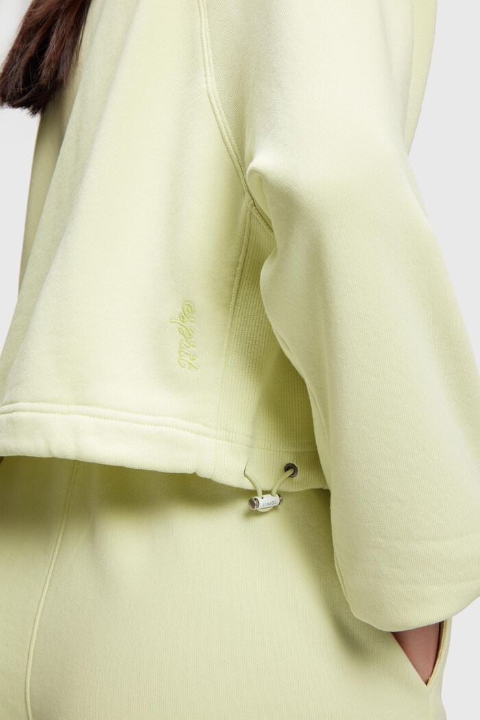 Cropped sweatshirt met dolfijnenpatch, DUSTY GREEN, detail image number 3