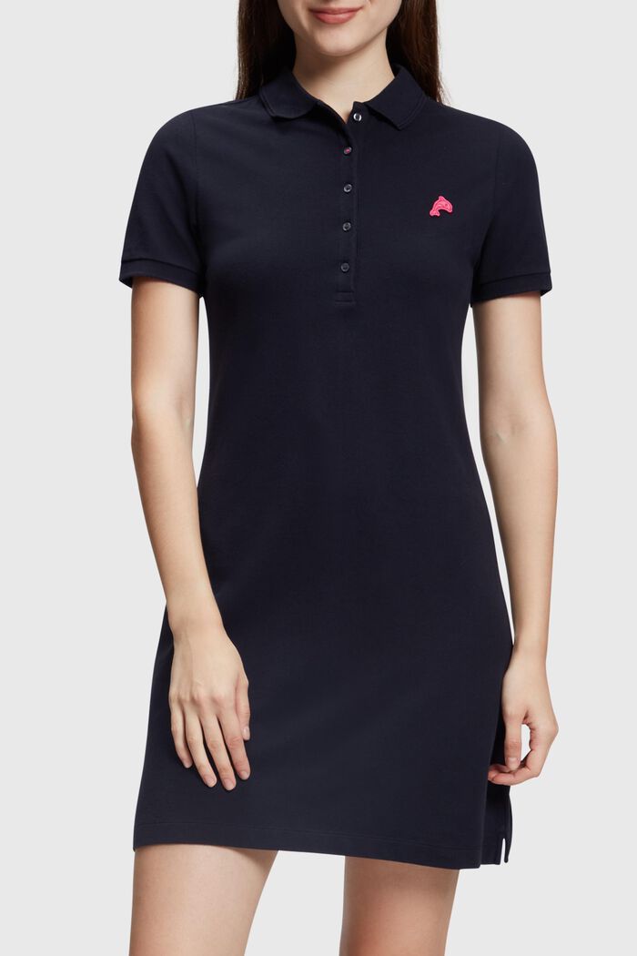 Robe polo classique Dolphin Tennis Club, BLACK, detail image number 0