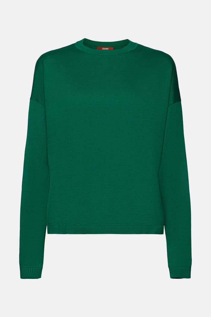 Pull-over oversize, 100 % coton, DARK GREEN, detail image number 7