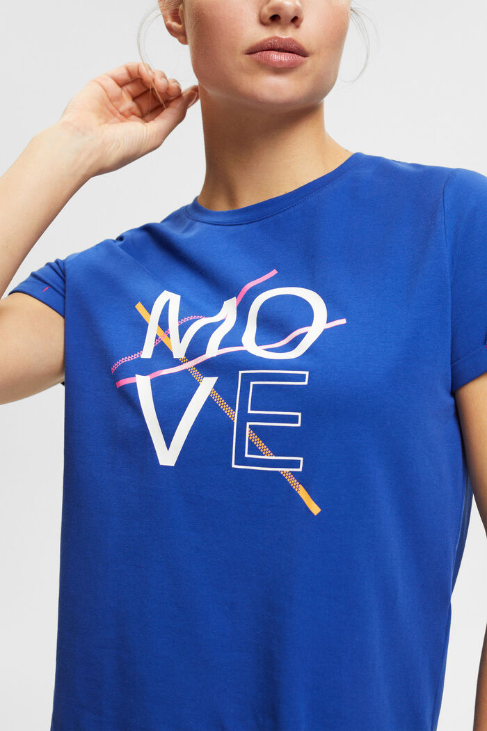 T-shirt en coton d’allure sportive, BRIGHT BLUE, detail image number 2