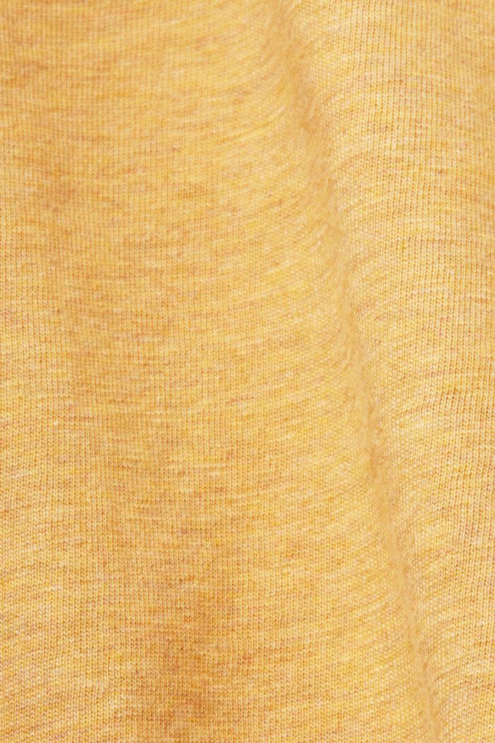 Poloshirt van katoenjersey, SUNFLOWER YELLOW, detail image number 5