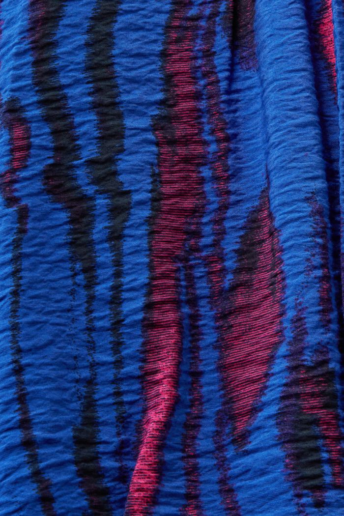 Crinkled wikkelblouse met print, BRIGHT BLUE, detail image number 5