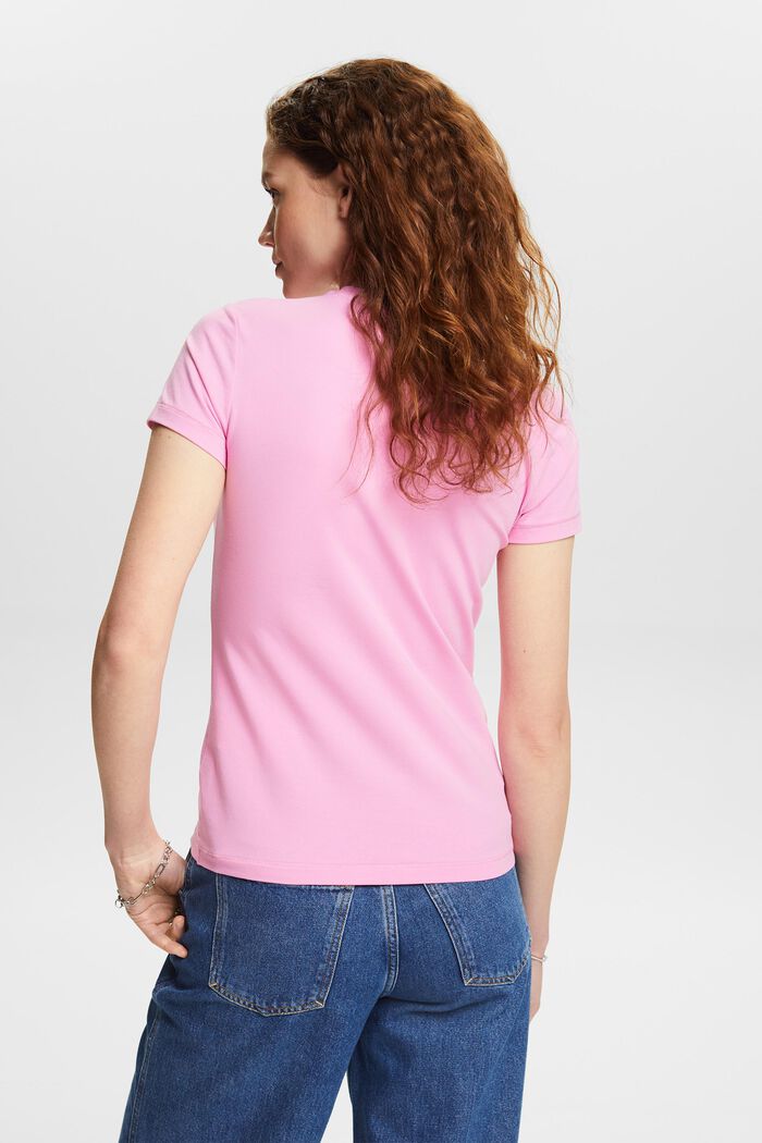 Jersey T-shirt met V-hals, PINK, detail image number 2