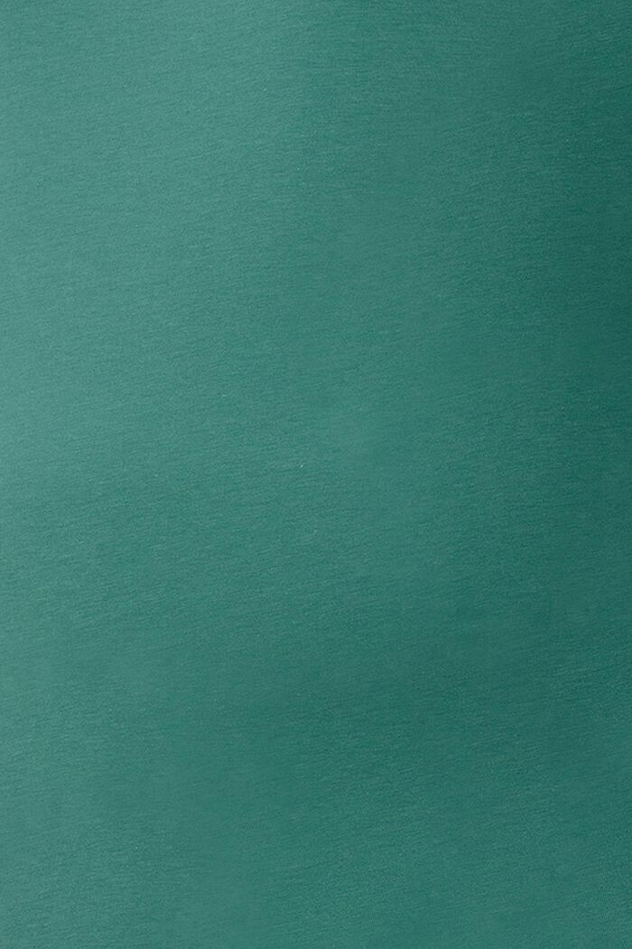 T-shirt à manches longues et col roulé en coton biologique, TEAL GREEN, detail image number 2