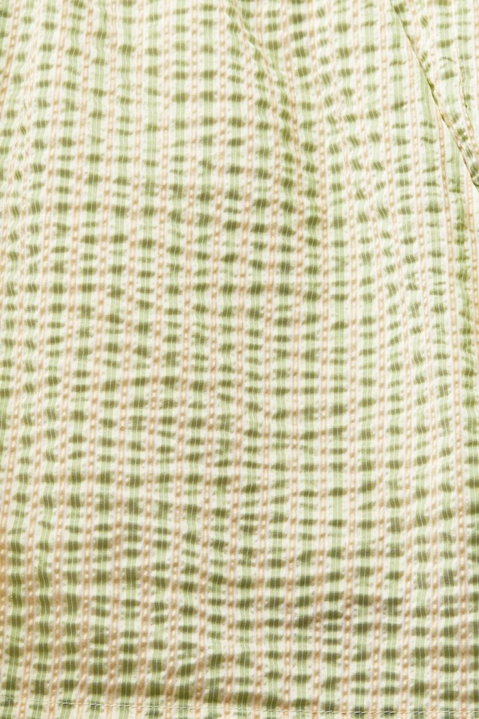 Gestreepte crinkled short, LIGHT GREEN, detail image number 6
