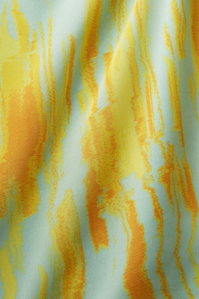 Crêpe chiffon blouse met print, CITRUS GREEN, detail image number 5