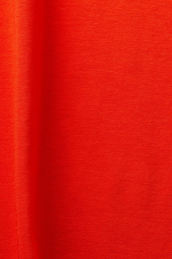 T-shirt en jersey à col cheminée, RED, detail image number 5