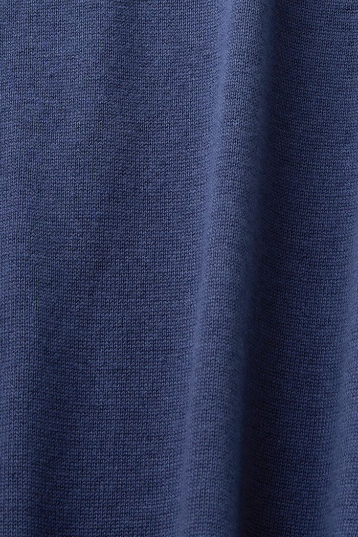 Gebreide trui met polokraag, TENCEL™, GREY BLUE, detail image number 4