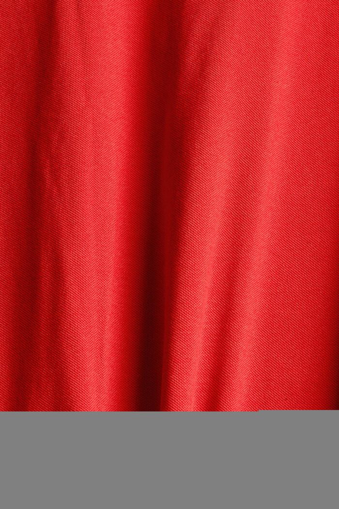 Piqué poloshirt met logodetail, RED ORANGE, detail image number 4