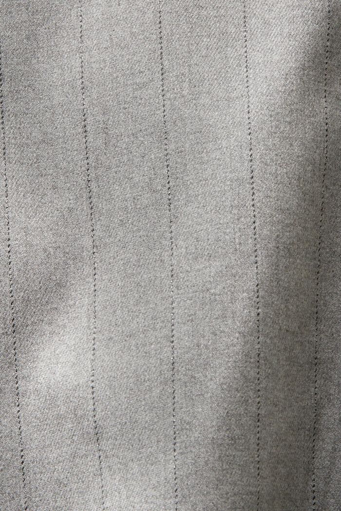 Flanellen oversized blazer met fijne strepen, MEDIUM GREY, detail image number 5