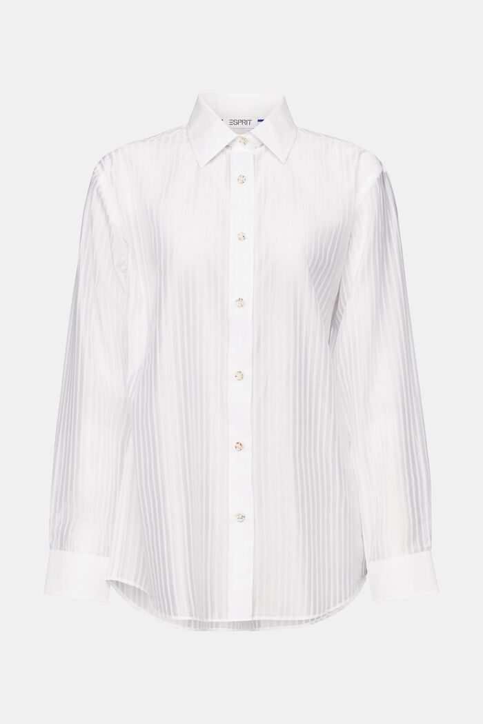 Transparant, gestreept buttondownhemd, WHITE, detail image number 6