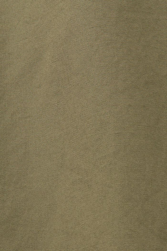 Overhemd van katoen met opstaande kraag, KHAKI GREEN, detail image number 4