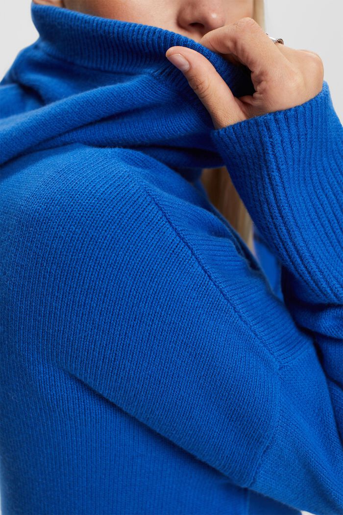 Trui met hoodie, BRIGHT BLUE, detail image number 1
